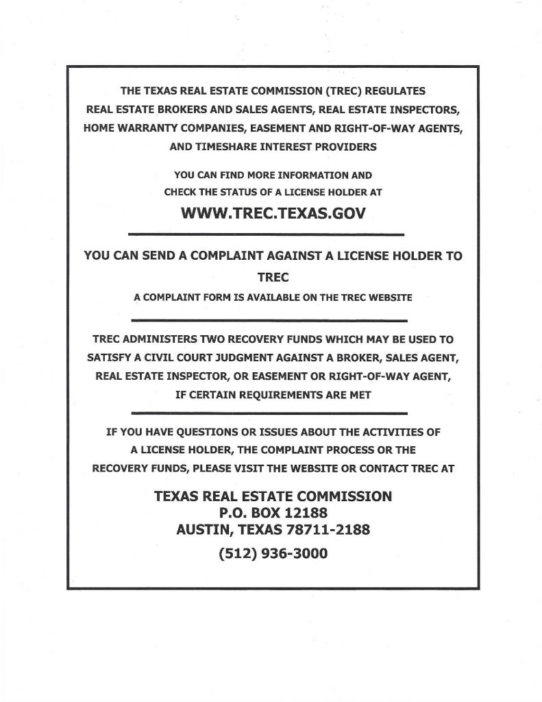 Texas Real Estate Commission Information Swedes Real Estate