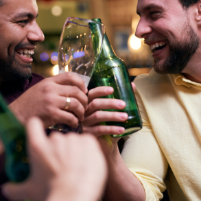 men drinking beer