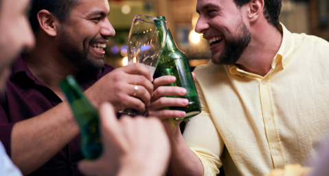 men drinking beer