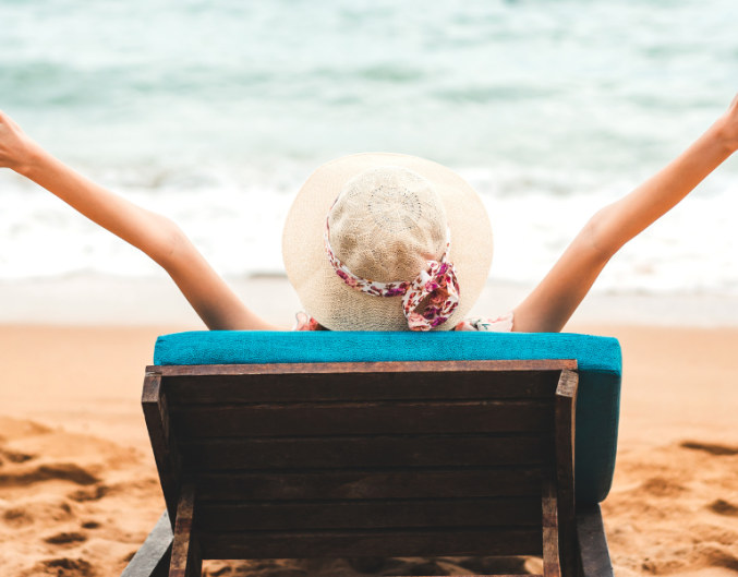 women on beach, book direct with swedes real estate