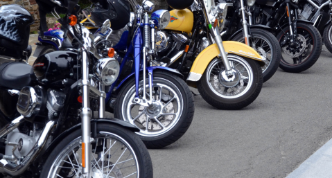 parked motorcycles